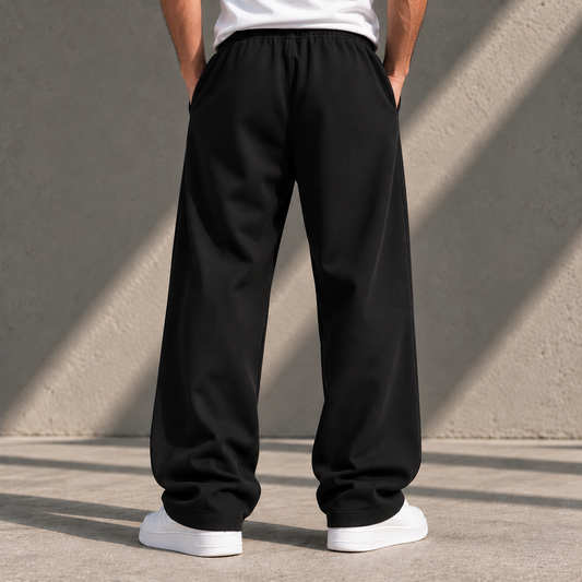 SIPLA Essential Black Baggy Trousers