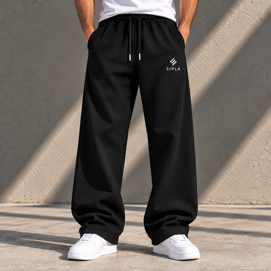SIPLA Essential Black Baggy Trousers