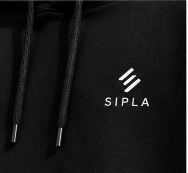 SIPLA Essential Black Hoodie